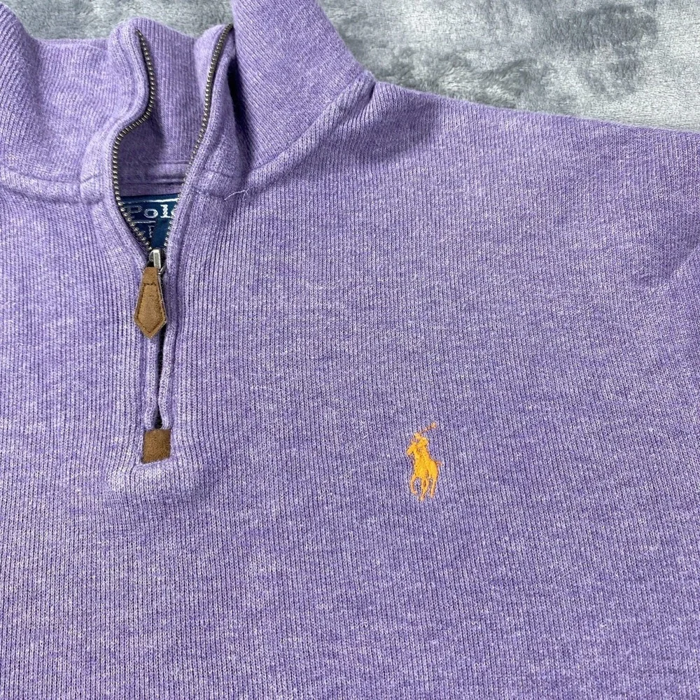 Vintage Polo Ralph Lauren Shirt Large Purple Golf‎ Pony Ivy Classic Long Sleeve